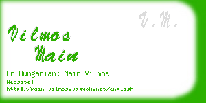 vilmos main business card